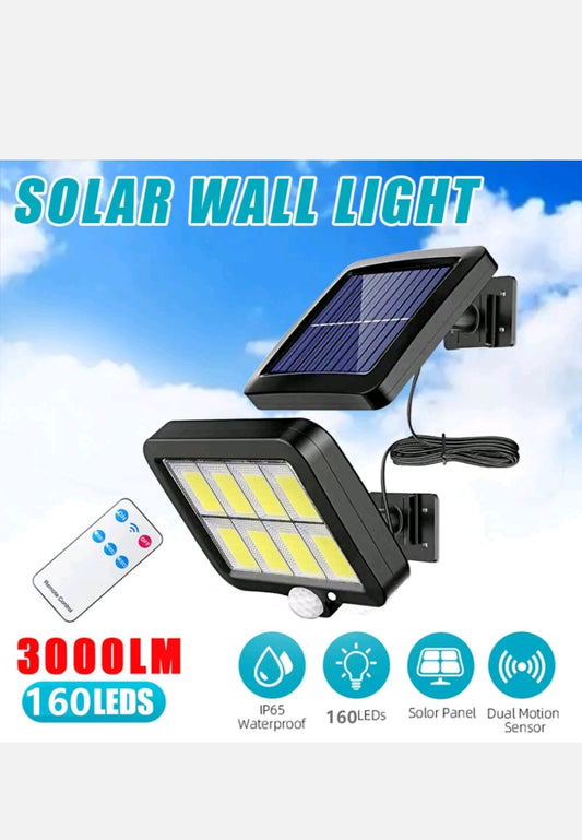 2000W Solar Motion Sensor Light Outdoor Garden Wall Security Flood Lamp Lighting