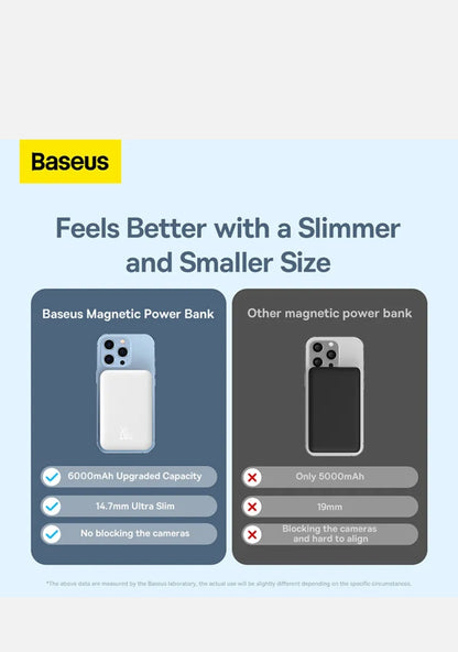 Baseus Power Bank Magnetic Wireless Charger Powerbank For iPhone 12 13 Pro Max