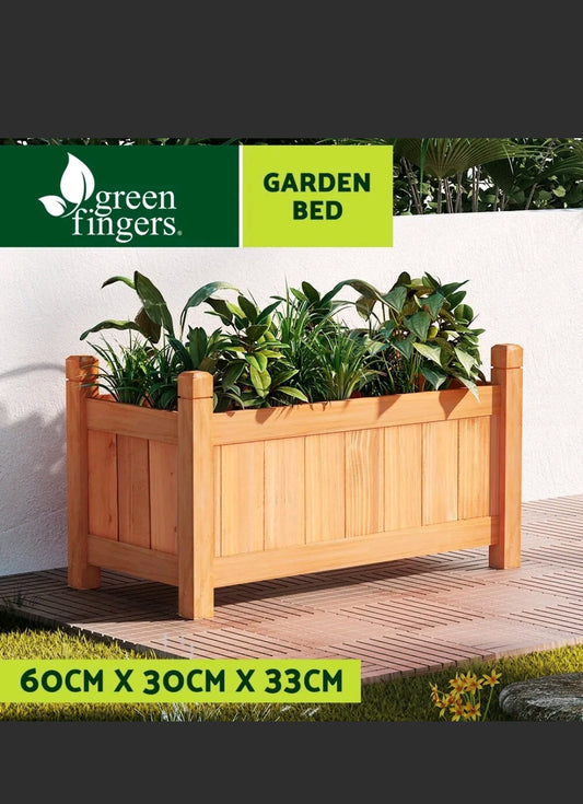 Greenfingers Garden Bed Raised Wooden Planter Box Vegetables 60x30x33cm