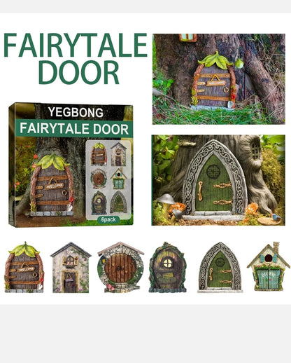 6PCS Miniature Fairy Door Garden Gnome Yard Art Sculpture Home Decoration New