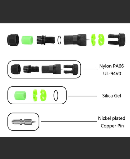 10X Garden Landscape Light Quick Connectors Waterproof Joiner Outdoor Lighting