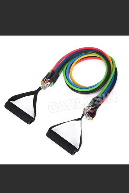 13 PCS Resistance Bands Set Yoga Pilates Abs Exercise Fitness Tube Workout Bands