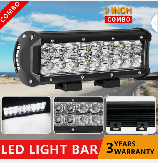 9inch 90W CREE LED Light Bar Spot Flood Offroad Work Driving Lamp 4WD Reverse