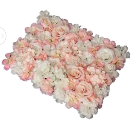 1-6x Artificial Flower Panel Hydrangea Wall Bouquet Floral Wall Panels Wedding A, - Bright Tech Home