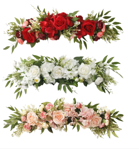 Wedding Arch Artificial Rose Flower 25" Swag Wreath Floral Door HomeWall Decor