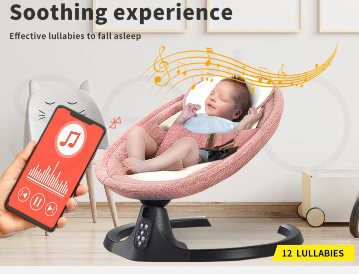 BoPeep Baby Swing Cradle Rocker Bed Electric Bouncer Seat Infant Remote Chair - Bright Tech Home