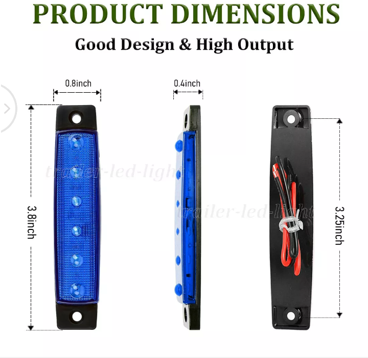 20x Marine Boat Blue LED Deck Lights Waterproof Stern Transom Lights Trailer 12V - Bright Tech Home