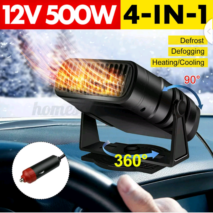 12V Portable Car Heater Fan Vehicle Ceramic Heating Defroster Demister Winter - Bright Tech Home