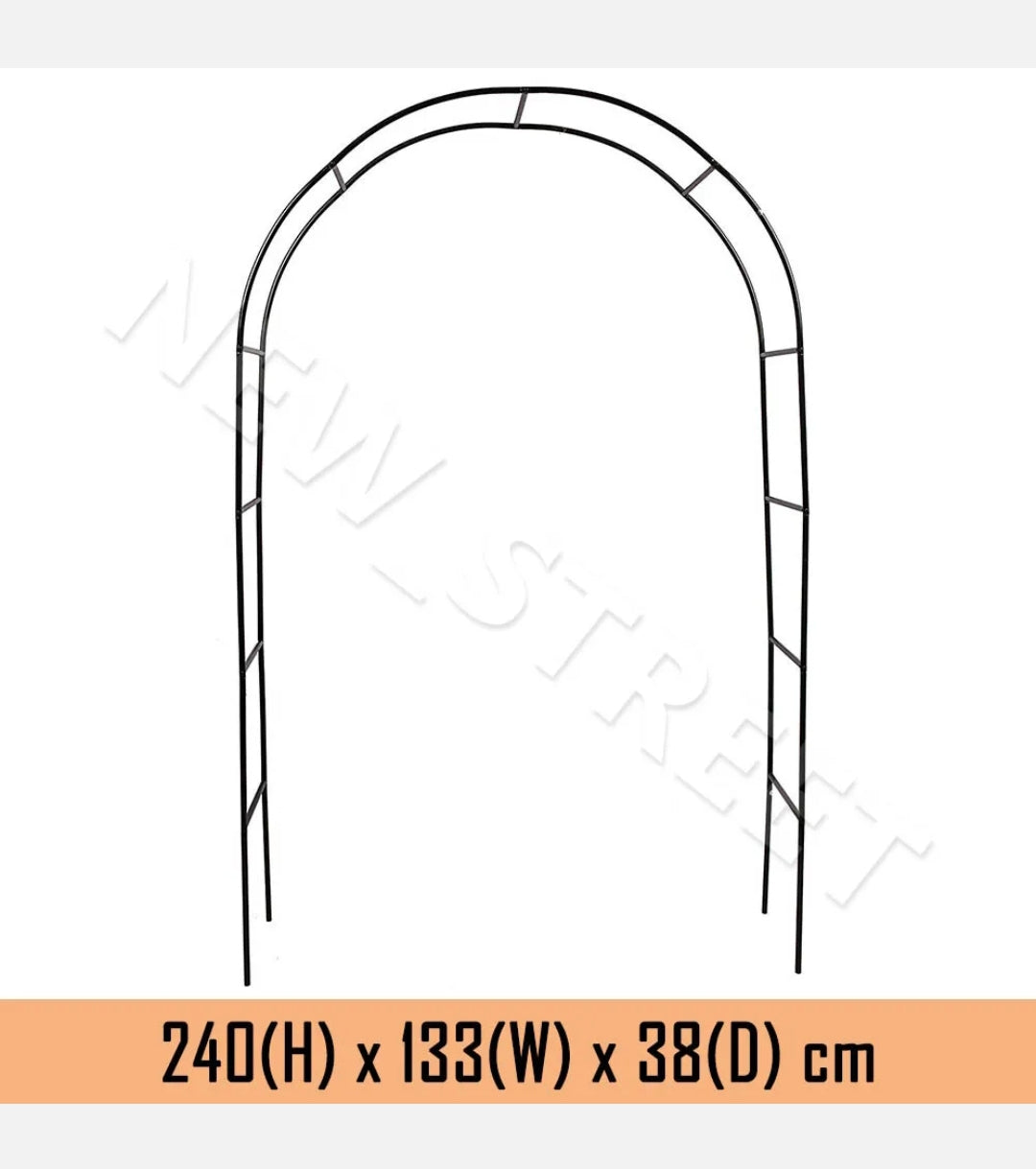 Garden Arch Climbing Plants Support Flower Arbour Pergola Trellis Archway Party