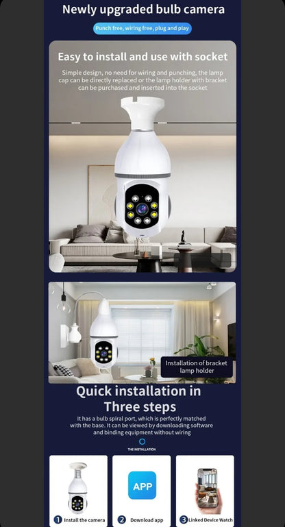 Full HD 1080P Wireless Wifi IP Camera intercom App Home Security Object Tracking