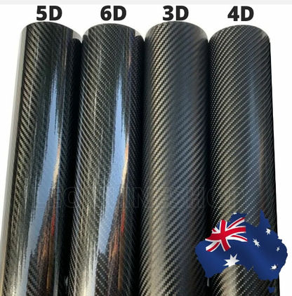 1.51m x 3m 3d black carbon fiber fibre car vinyl wrap film roll air release - Bright Tech Home