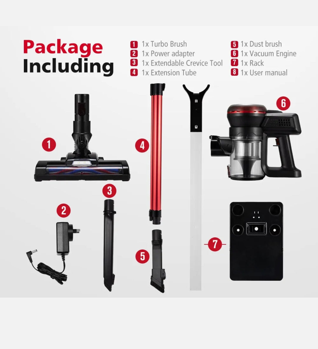 Handheld Vacuum Cleaner Cordless Stick Bagless 2-Speed Recharge