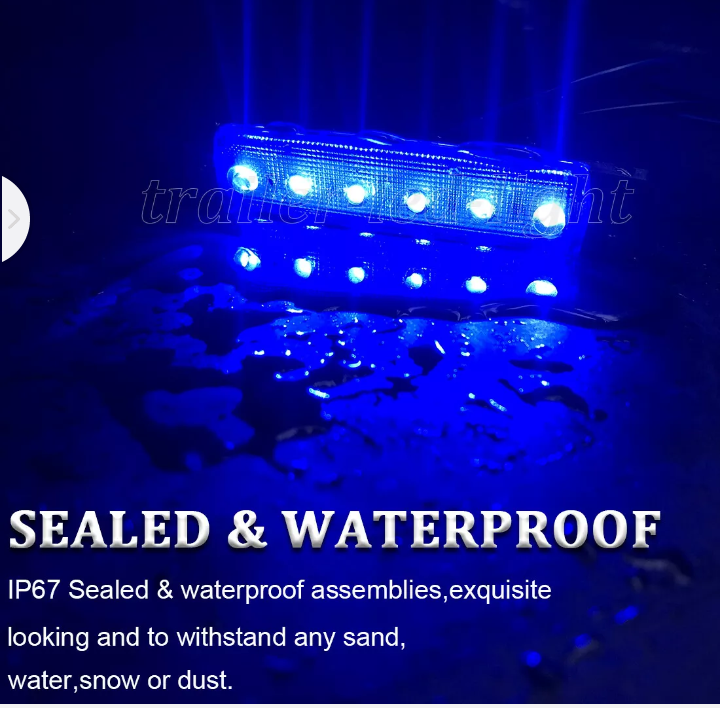 20x Marine Boat Blue LED Deck Lights Waterproof Stern Transom Lights Trailer 12V - Bright Tech Home