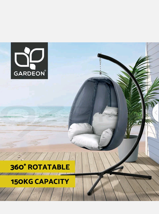 Gardeon Outdoor Furniture Swing Chair Egg Hammock Chair Stand Canopy Seat