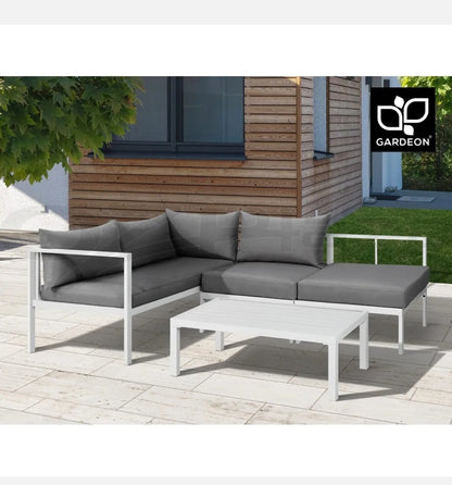 Gardeon 4 Seater Aluminium Outdoor Sofa Set Lounge Setting Table Chair Furniture