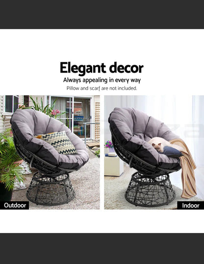 Gardeon Outdoor Lounge Setting Furniture Papasan Chairs Wicker Sofa Patio Garden