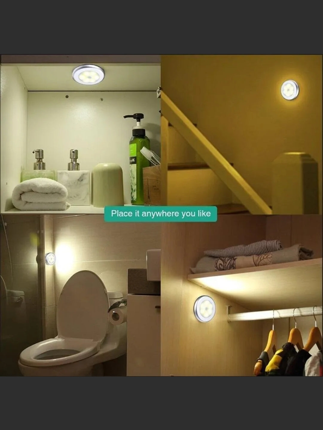 3X LED Motion Sensor Night Light Cordless Outdoor Camping Light Battery Caravan