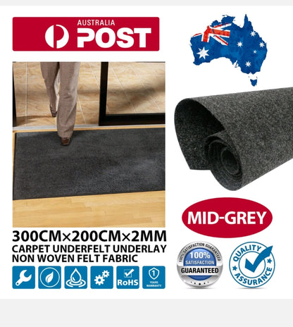 2M×3M Anti Skidding Carpet Felt Marine Floor Underlay Home Door Rugs Yard Farm