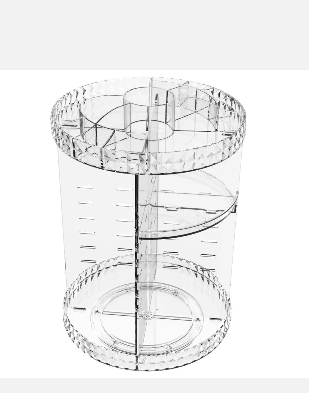 Acrylic Makeup Organiser 360° 3 Layer Rotating Clear Cosmetics Holder Storage AU