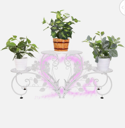 UNHO Outdoor Indoor Metal Flower Pots Planter Plant Stands  Garden Shelf Racks