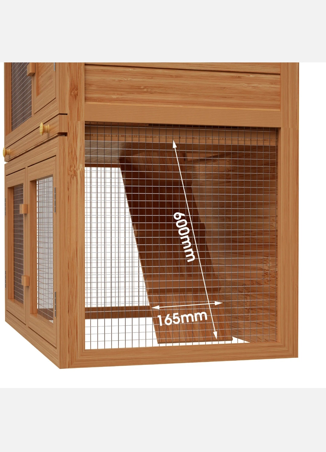 2 Storey Rabbit Hutch Chicken Coop Wooden Run Cage Outdoor Pet Bunny House AU