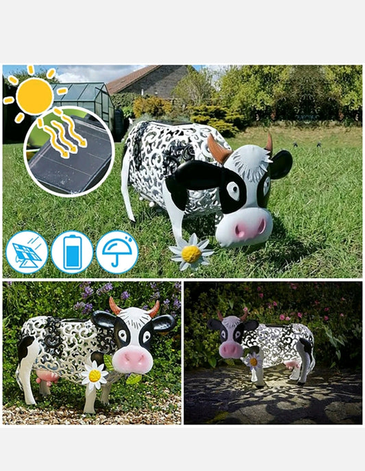 Solar Garden Daisy Cow Light Lawn Landscape Outdoor LED Decor Changing Colour