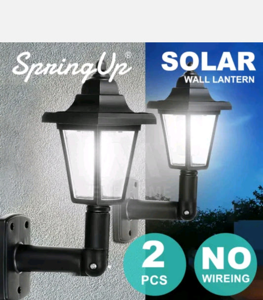 SpringUp Outdoor Solar Powered Wall Lantern LED Lights Garden Landscape Lamp