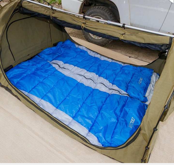 Kings Big Daddy Deluxe Double Swag Canvas Tent Camping + 2x Hooded Sleeping Bag