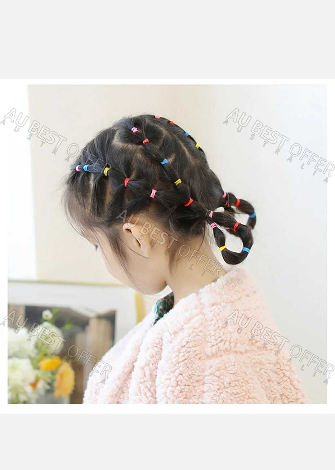 2000pcs Elastic Rubber Hair Ties Hair Band Ropes Women's Holder AU