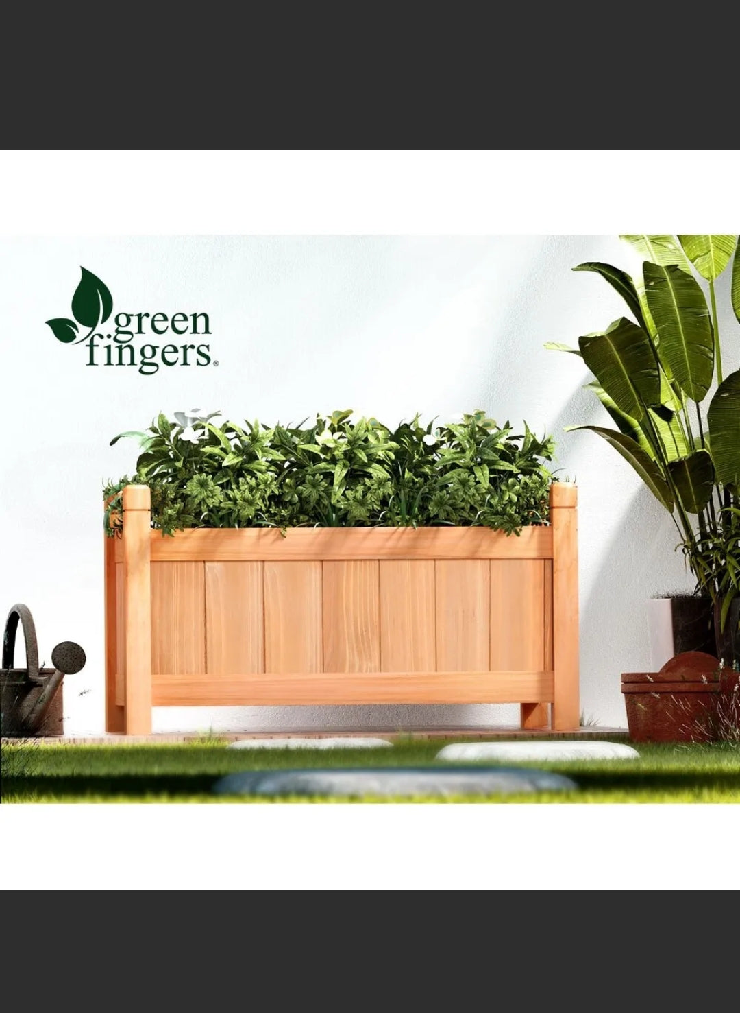 Greenfingers Garden Bed Raised Wooden Planter Box Vegetables 60x30x33cm