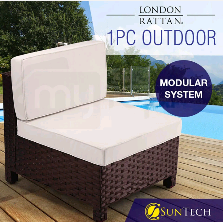 1pc London Rattan Sofa Outdoor Furniture Setting Lounge Cushion - Bright Tech Home