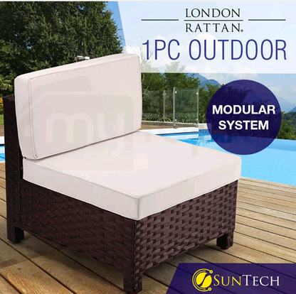 1pc London Rattan Sofa Outdoor Furniture Setting Lounge Cushion - Bright Tech Home