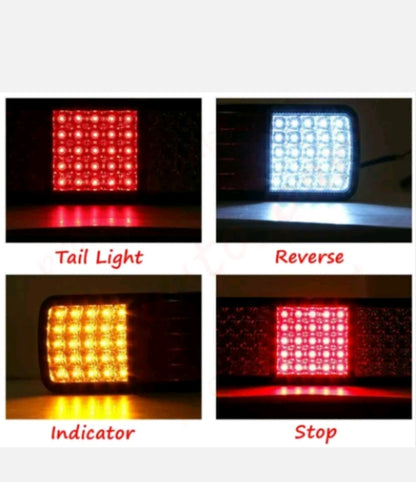 2Pcs 75 LED Tail Lights Stop Reverse Indicator 12V Ute Trailer Caravan Truck Bot