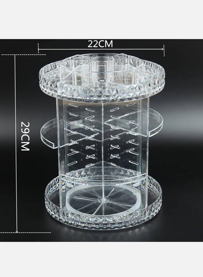 Acrylic Makeup Organiser 360° 3 Layer Rotating Clear Cosmetics Holder Storage AU