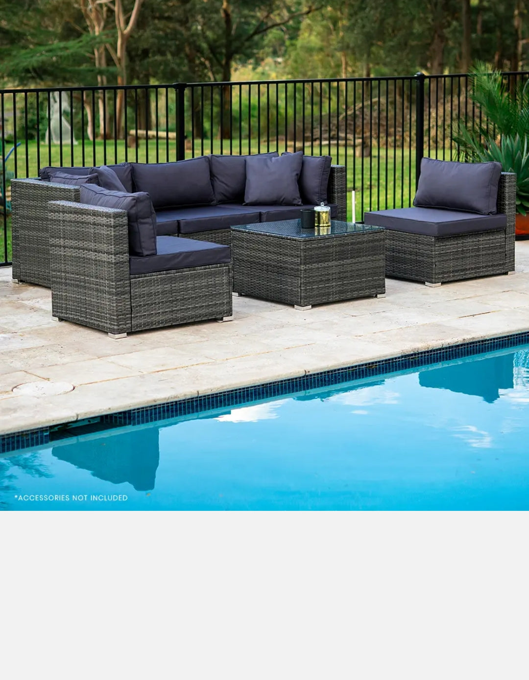 EXTRA10%OFF】LONDON RATTAN 5 Seater Outdoor Lounge Furniture Wicker Set Sofa