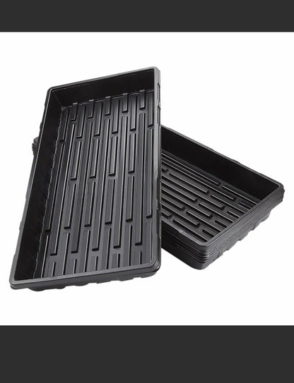 10 Pcs Garden Black Plastic Rectangle Plant Seedling Propagation Seeding Tray AU