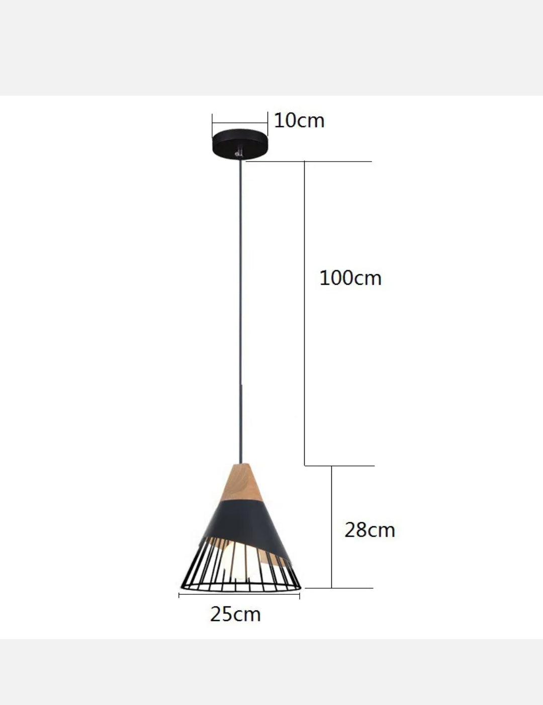 2X Black Pendant Light Kitchen Lamp Home Ceiling Lights Wood Chandelier Lighting - Bright Tech Home