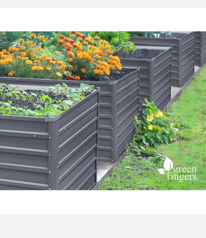 Greenfingers Garden Bed Galvanised Steel Raised Planter 320 x 80 x 77cm