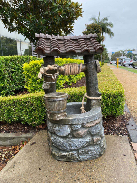 POZO Wishing Well Finest Details Real Look Water Feature Popular Fountain