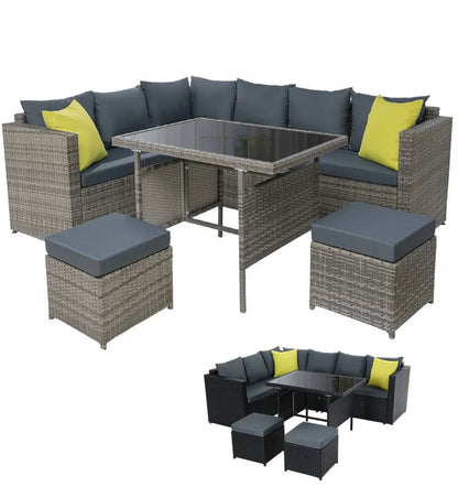 Gardeon Outdoor Dining Set Patio Furniture Table Chair Lounge Setting Wicker