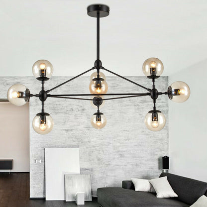 Kitchen Lamp Large Pendant Light Black Chandelier Lighting Office Ceiling Lights - Bright Tech Home