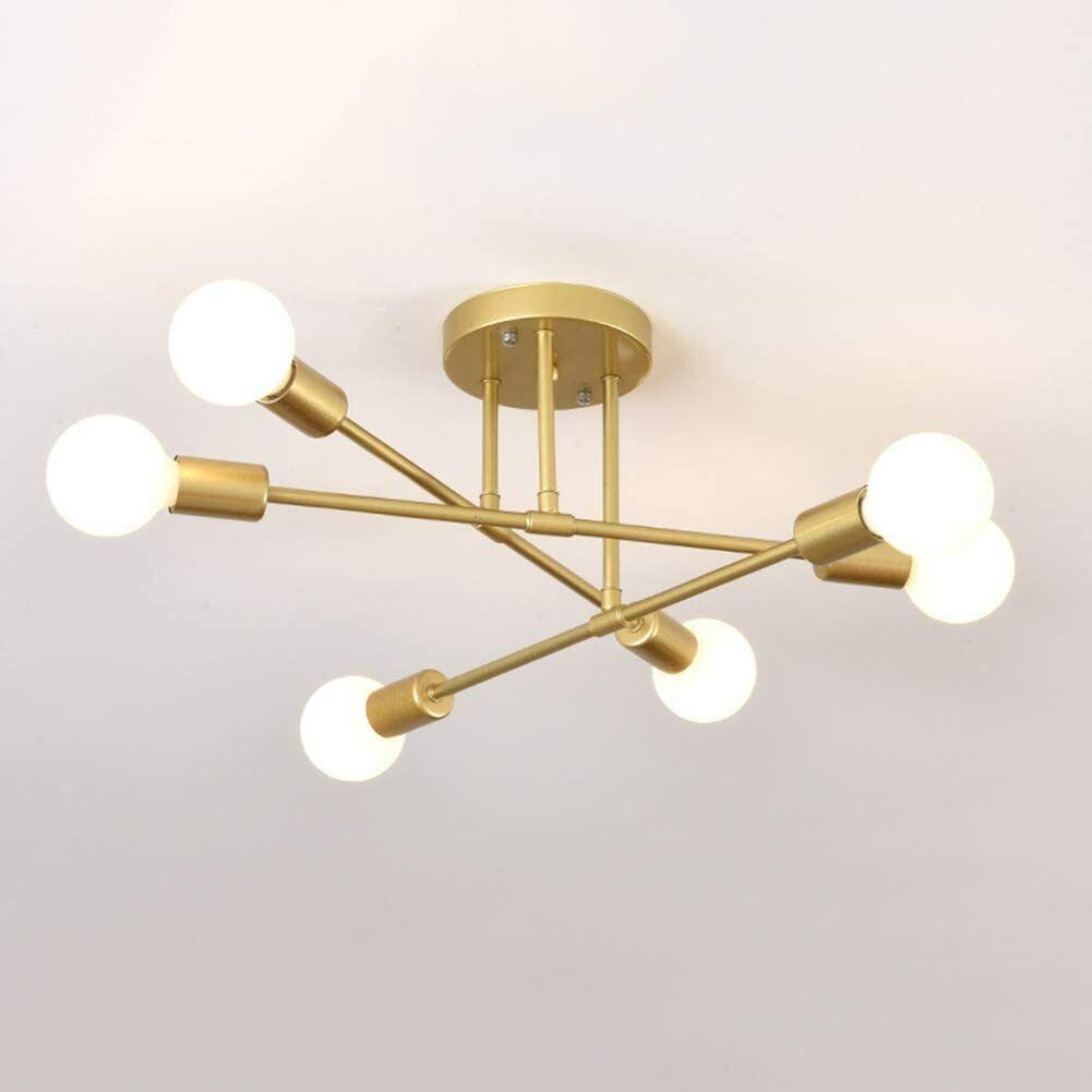 NEW Modern Brass 6 Heads LED Chandelier Pendant Lighting Creative Ceiling Lights - Bright Tech Home