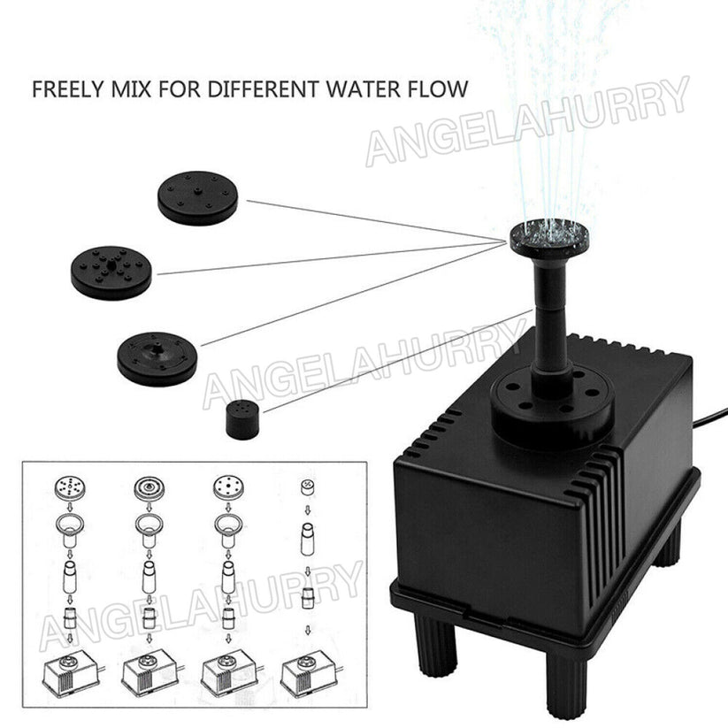 180L/H Solar Fountain Pump Kit Water Pump For Pool Pond Garden Sponge Filter NEW - Bright Tech Home