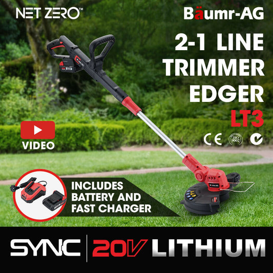 Baumr-AG 20V Line Trimmer Whipper Snipper Electric Li-Ion