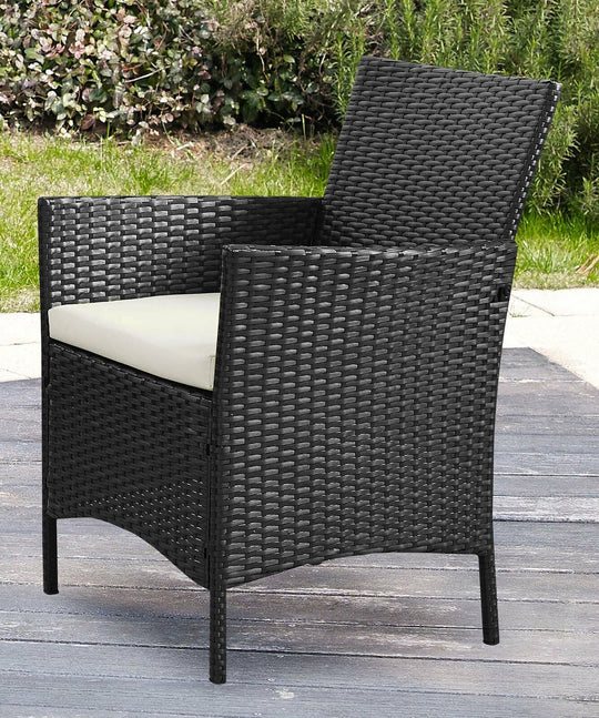 4pc Lounge Dining Set Outdoor Furniture Rattan Wicker Chair Table Garden Patio B - Bright Tech Home