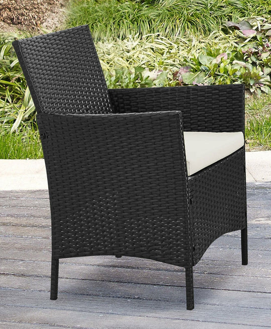 4pc Lounge Dining Set Outdoor Furniture Rattan Wicker Chair Table Garden Patio B - Bright Tech Home