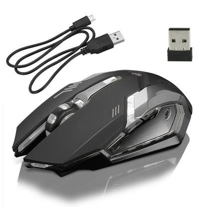 2.4GHz Wireless Rechargeable USB Optical Ergonomic LED Light Gaming Mouse - Bright Tech Home