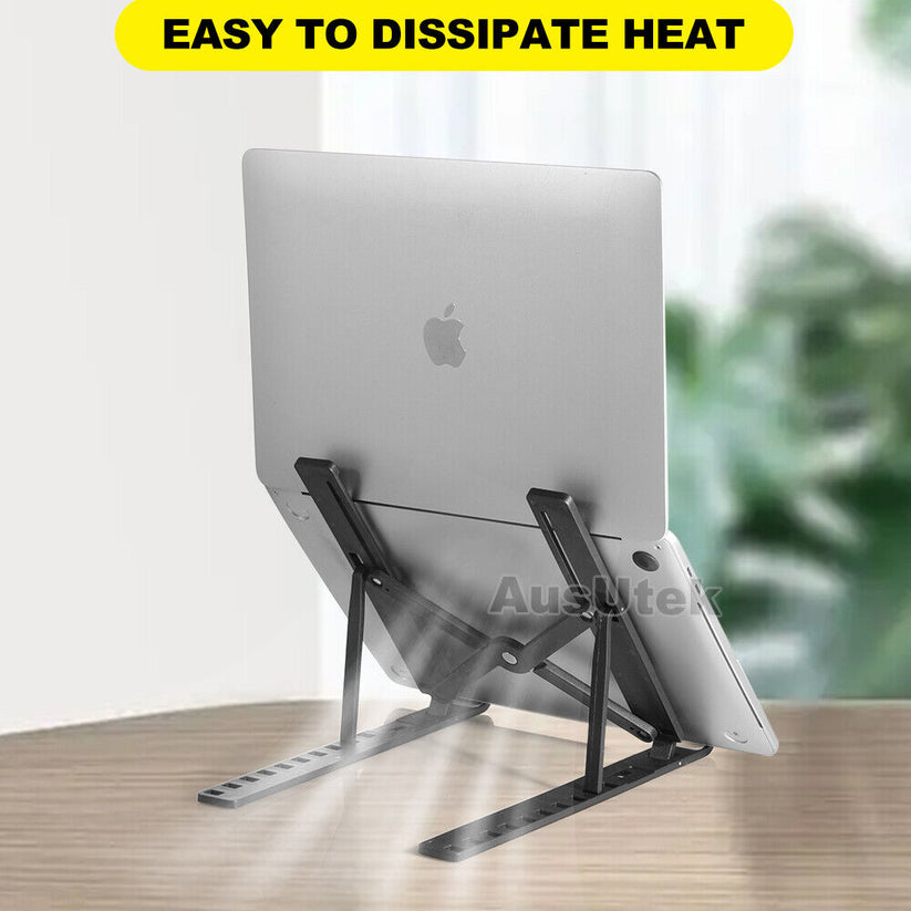 Ergonomic Portable Adjustable Laptop Stand Foldable Desktop Tripod Tray Holder - Bright Tech Home