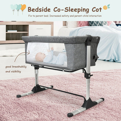 CO SLEEPER BABY BASSINET COT CRIB BEDSIDE ADJUSTABLE HEIGHT W/MATTRESS & BAG - Bright Tech Home