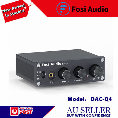 FOSI AUDIO Q4 MINI STEREO USB GAMING DAC&HEADPHONE AMPLIFIER OPTICAL COAXIAL AU - Bright Tech Home